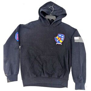 3D LAR Battalion Blackfoot USMC Hoodie Small Gildan DryBlend Black